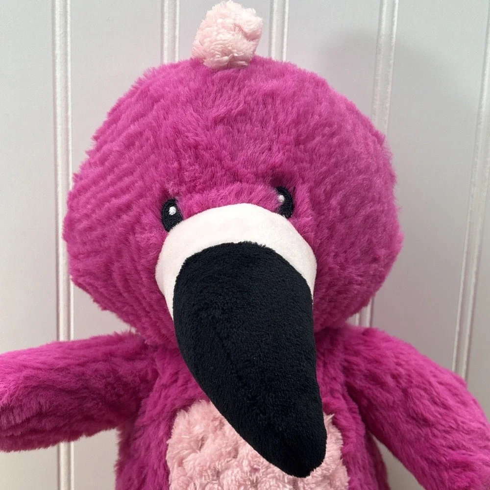 Spark Create Imagine Pink Flamingo Bird Plush Stuffed Animal Baby Rattle Crinkle